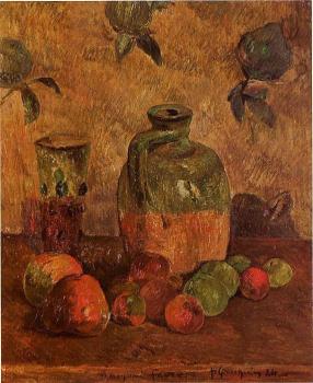 Paul Gauguin : Apples, Jug, Iridescent Glass